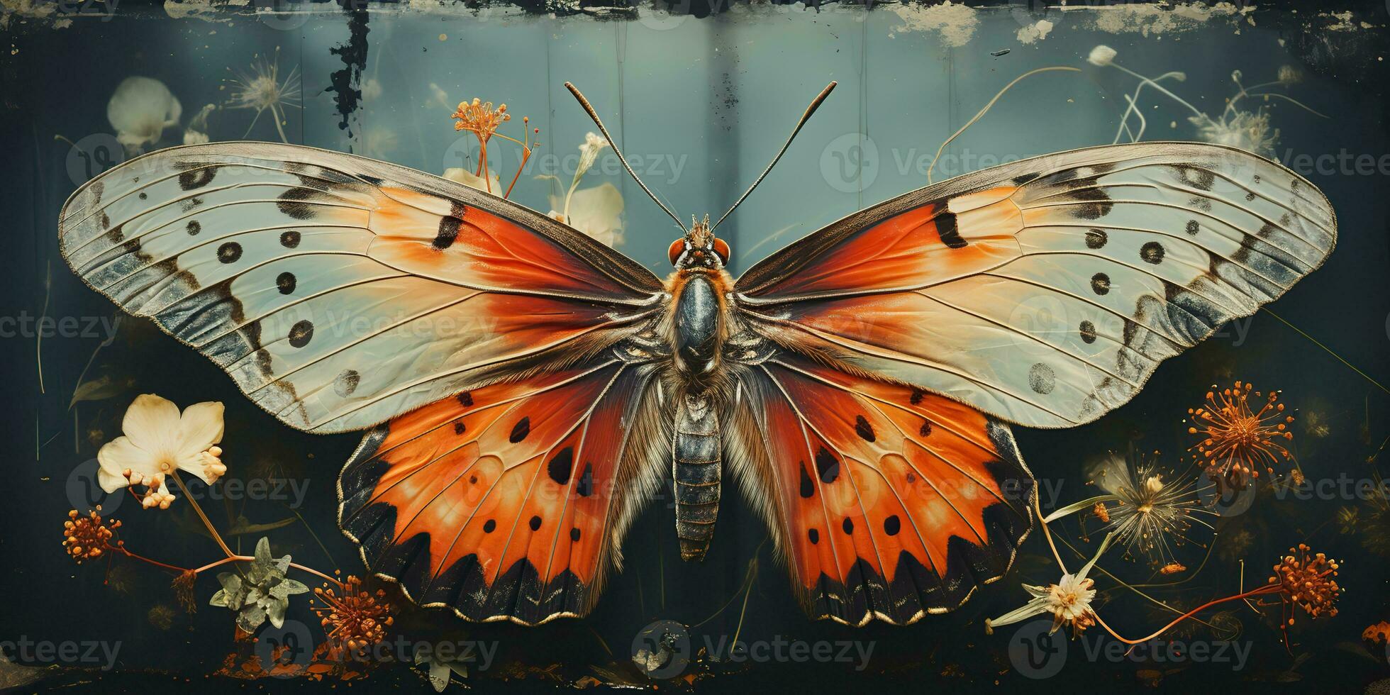 ai gegenereerd. ai generatief. maan- mot vlinder vlieg insect beestje. mooi nacht magisch vliegend dier. grafisch kunst foto