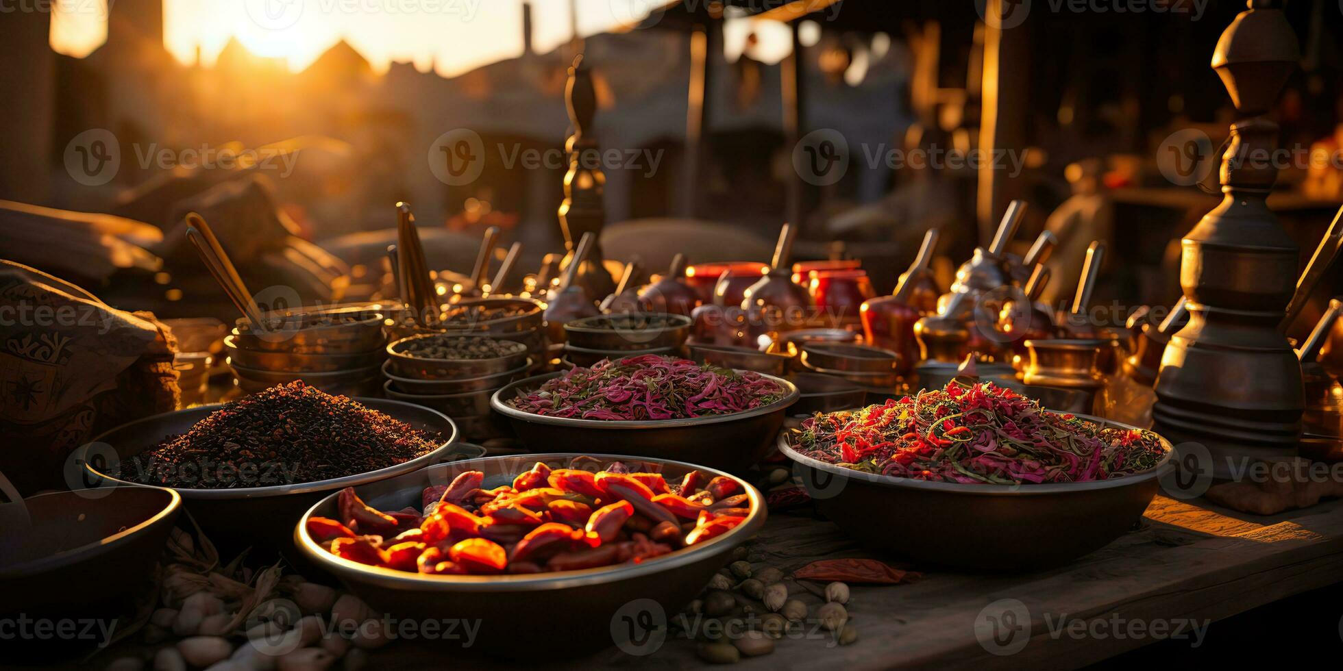 ai gegenereerd. ai generatief. traditioneel Arabisch Indisch Aziatisch Marokko kruid producten Bij dag huiselijk markt op te slaan winkel bazaar. gezond biologisch Product. grafisch kunst foto