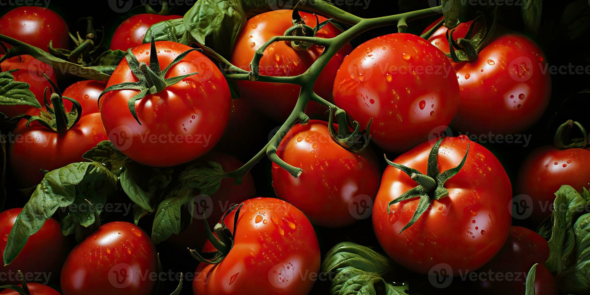 ai gegenereerd. ai generatief. veel rood vers tomaten groenten landbouw. grafisch kunst foto