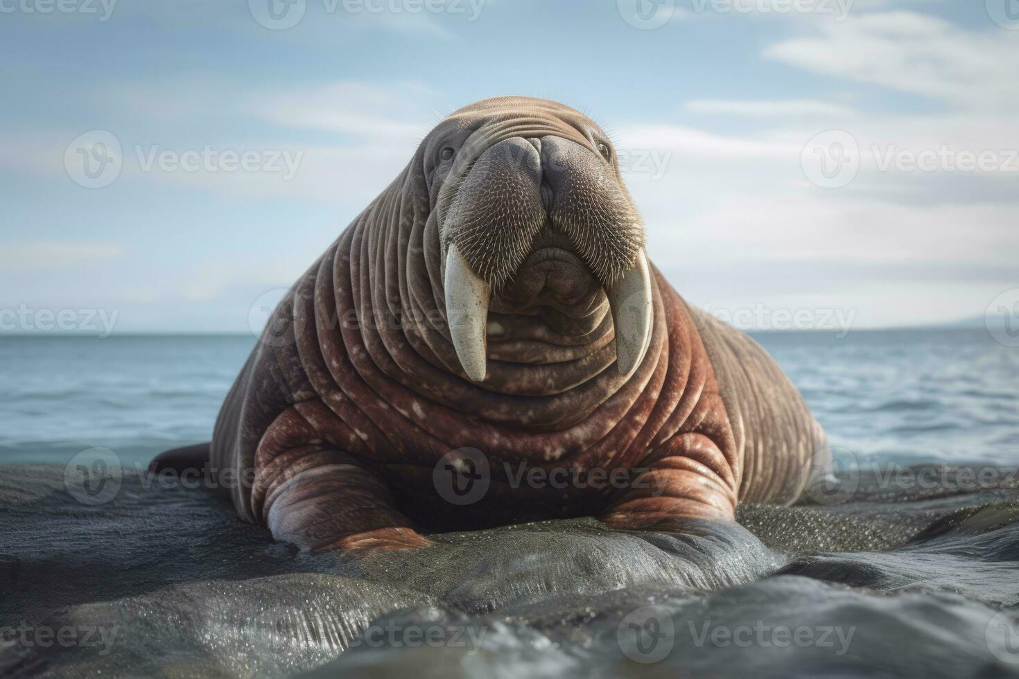 walrus in natuur, nationaal geografie, breed leven dieren. ai gegenereerd. foto