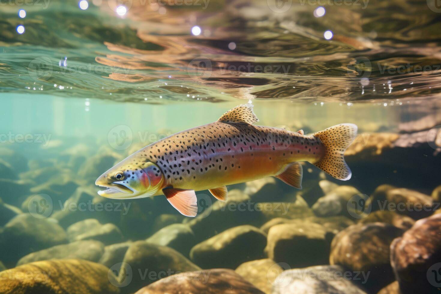 forel in natuur, nationaal geografie, breed leven dieren. ai gegenereerd. foto