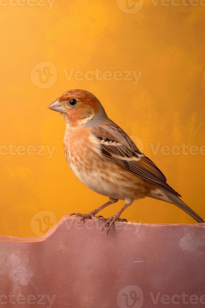 heel schattig vink in natuur, nationaal geografie, breed leven dieren. ai gegenereerd. foto