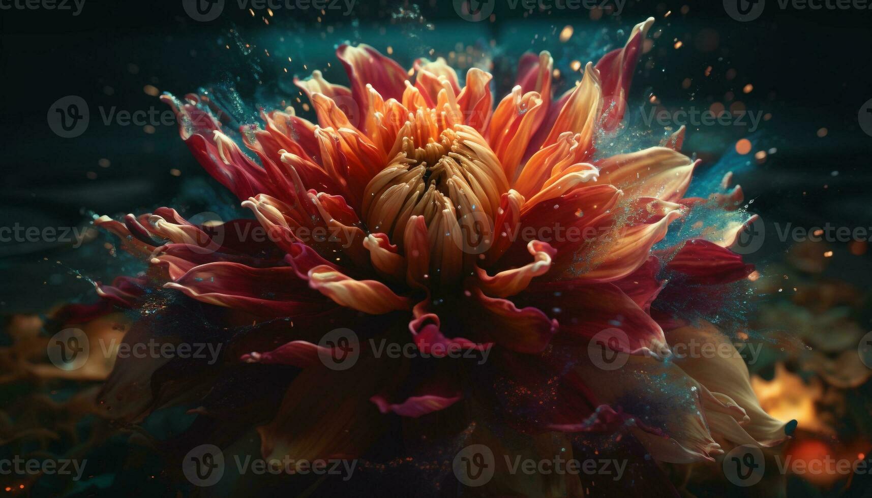 levendig onderwater- bloem hoofd in tropisch rif gegenereerd door ai foto