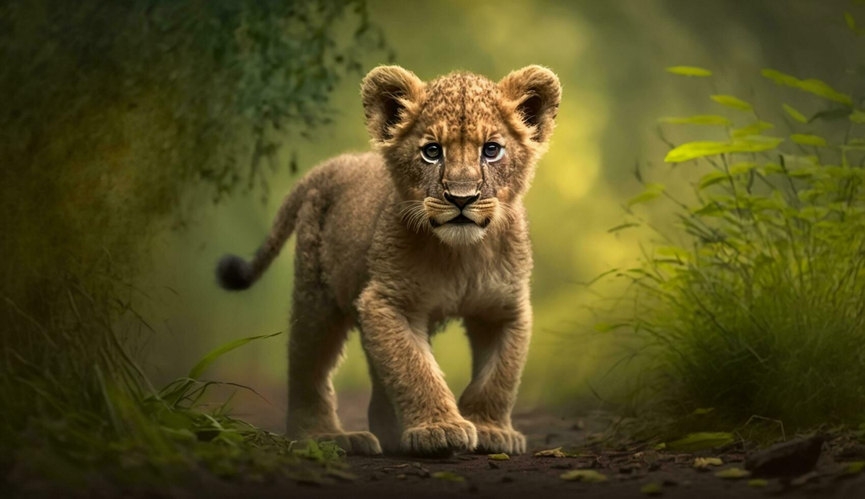 schattig dier Aan natuur. ai beeld foto