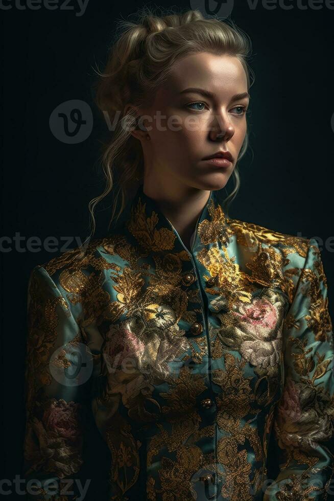 ai generatief foto portret van een mode Dames