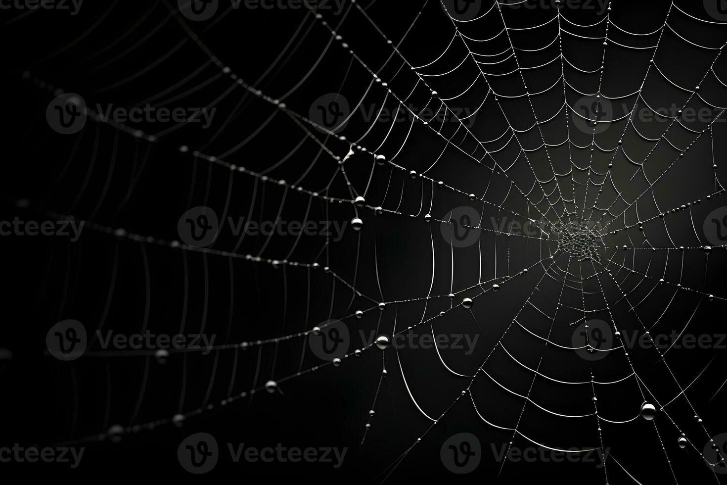 spinnenweb bedekking zwart achtergrond, spinneweb element, ai gegenereerd foto