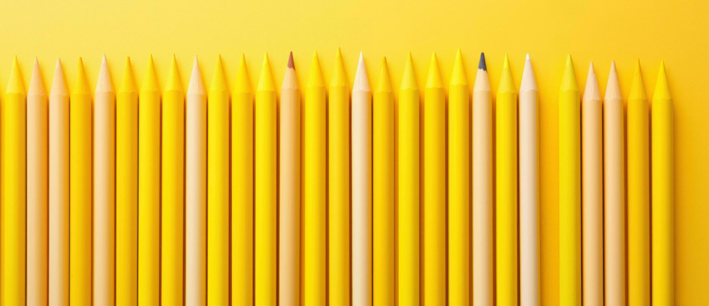 geel potloden achtergrond foto