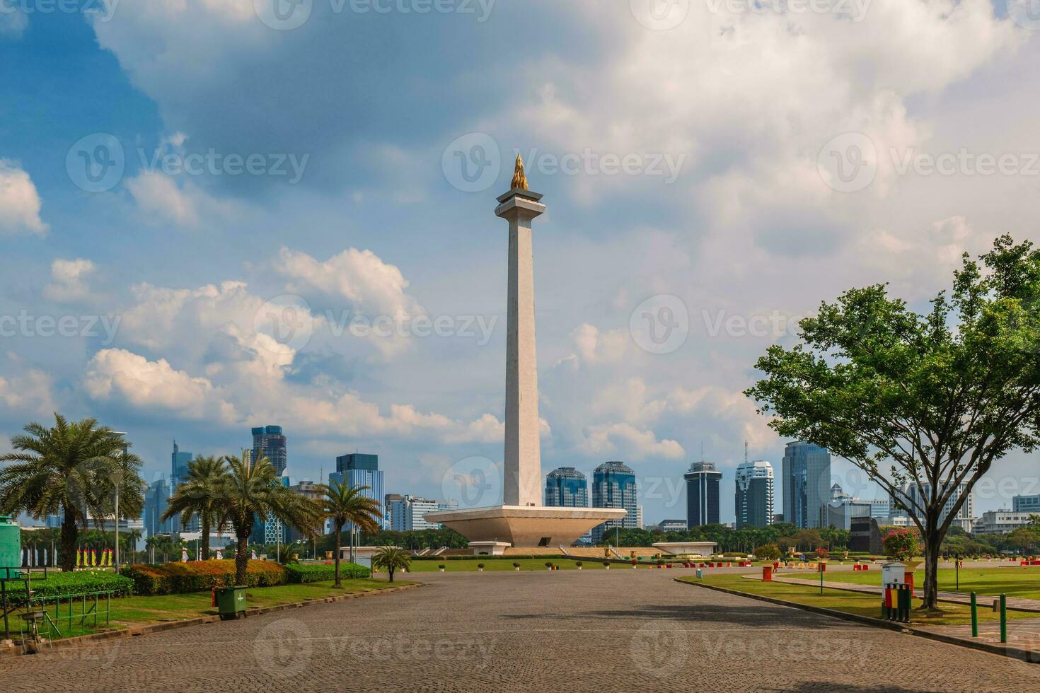 landschap van merdeka plein gelegen in de centrum van Jakarta, Indonesië foto