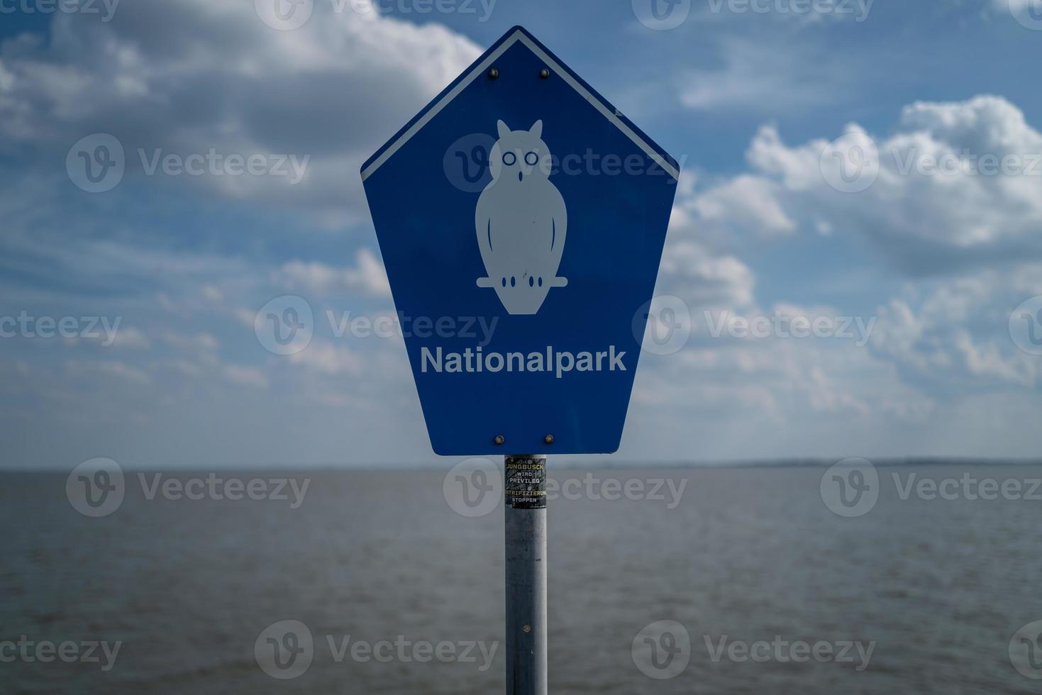 een nationaalparkbord in wilhelmshaven foto