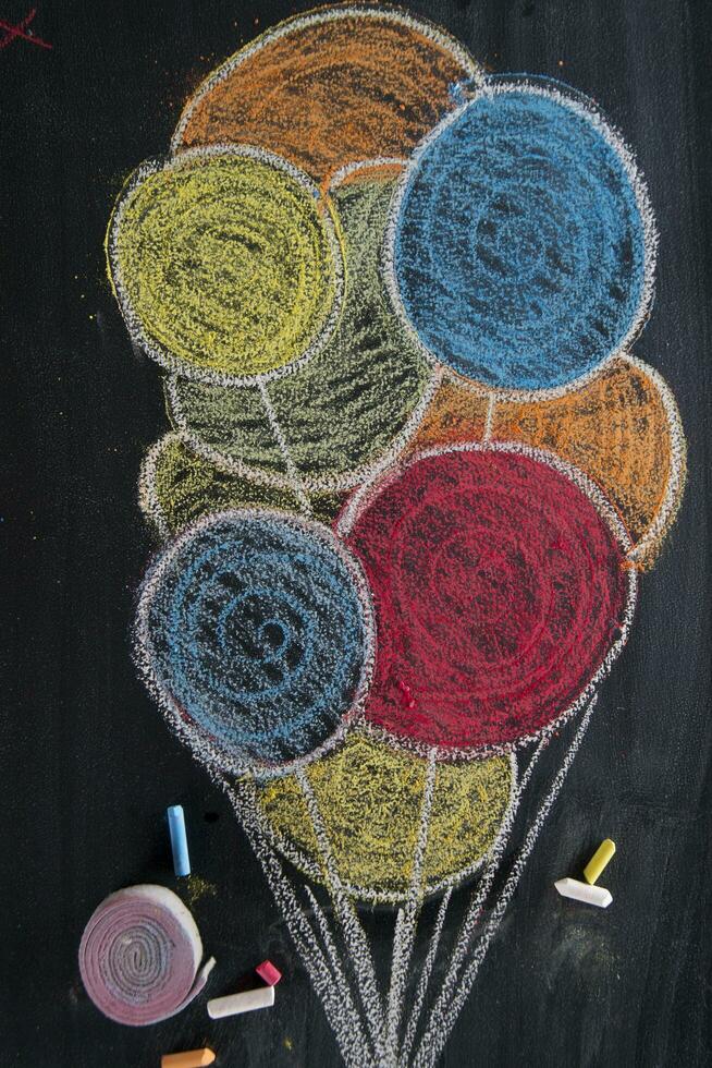 tekening van gekleurde ballonnen foto