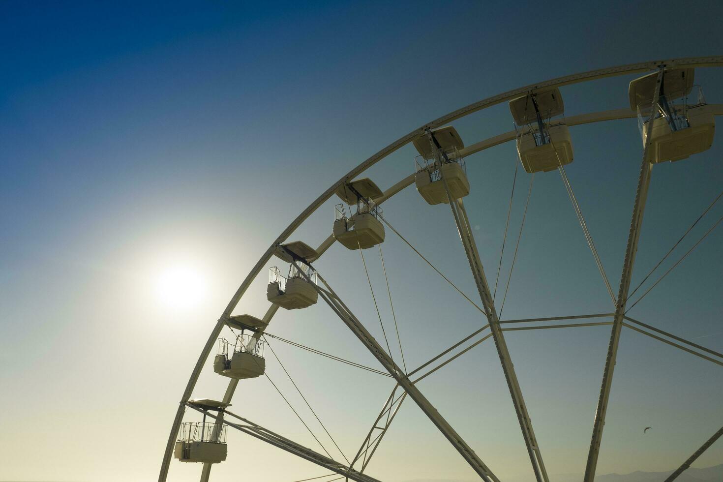 fotografisch detail van een ferris wiel foto