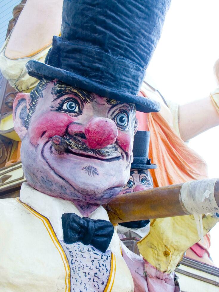 details van de maskers van de carnaval van viareggio foto