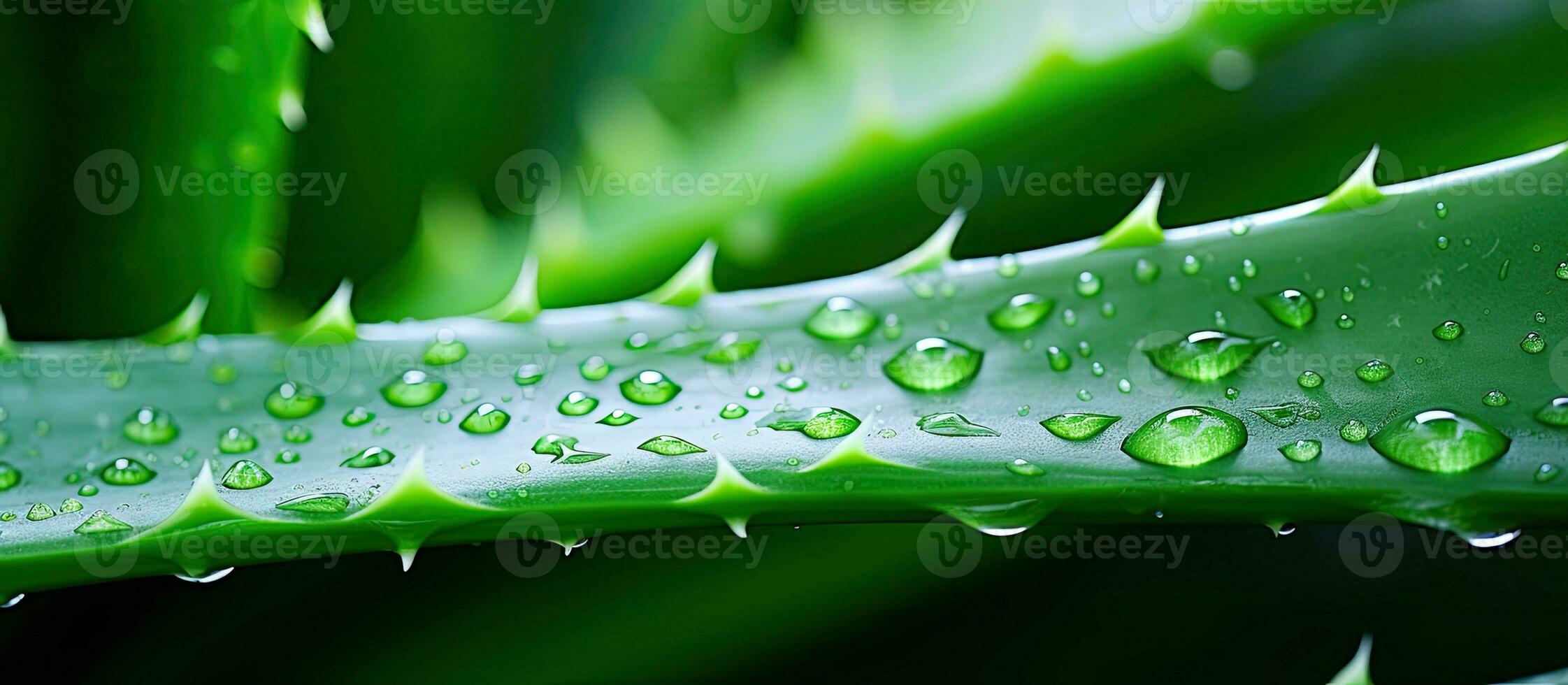 een extreem detailopname beeld van een groen aloë vera plant, gevangen genomen in full-frame fotografie. foto