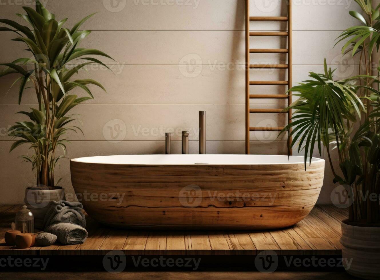 modern badkamer natuurlijk ontwerp foto