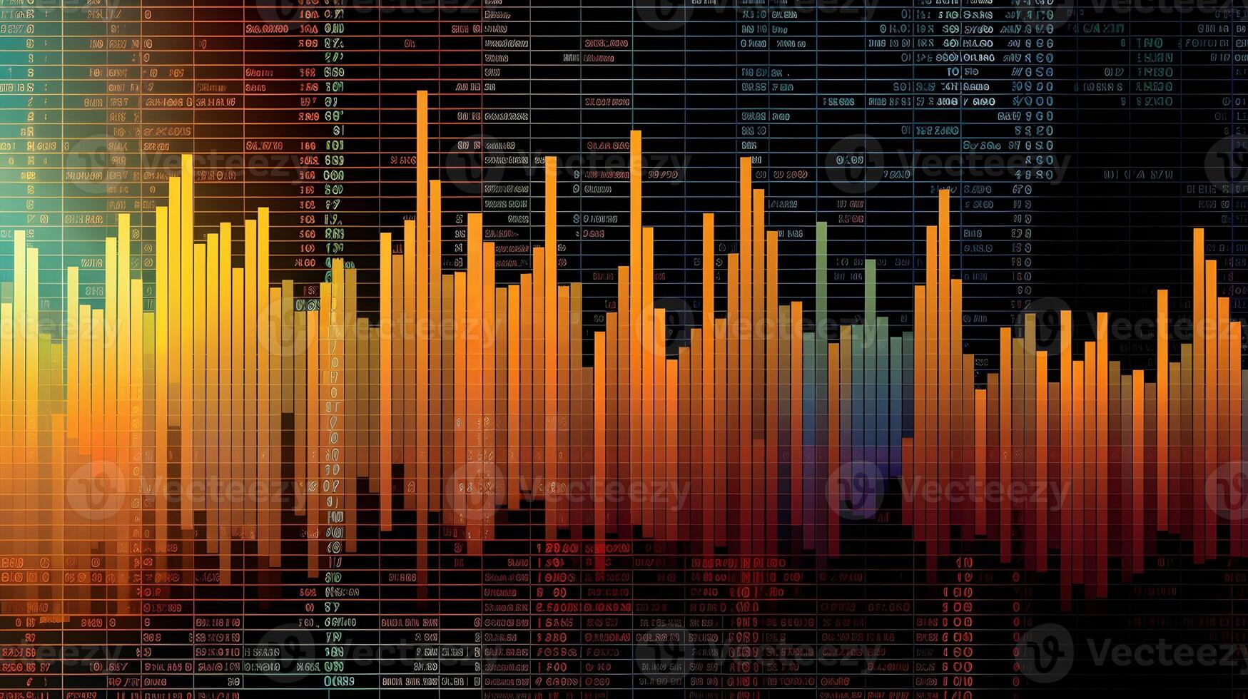 bedrijf toekomst technologie markt economisch investering en geld concept achtergrond of achtergrond. gemeenschappelijk forex en gemeengoed uitwisseling met kleurrijk grafiek koppel. ai gegenereerd. foto