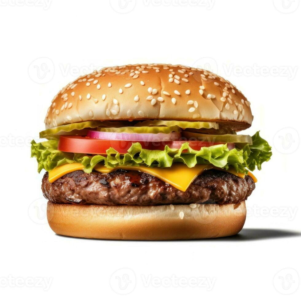 smakelijk rundvlees hamburger geïsoleerd foto