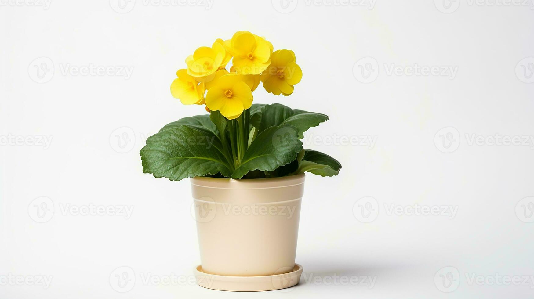 foto van sleutelbloem bloem in pot geïsoleerd Aan wit achtergrond. generatief ai