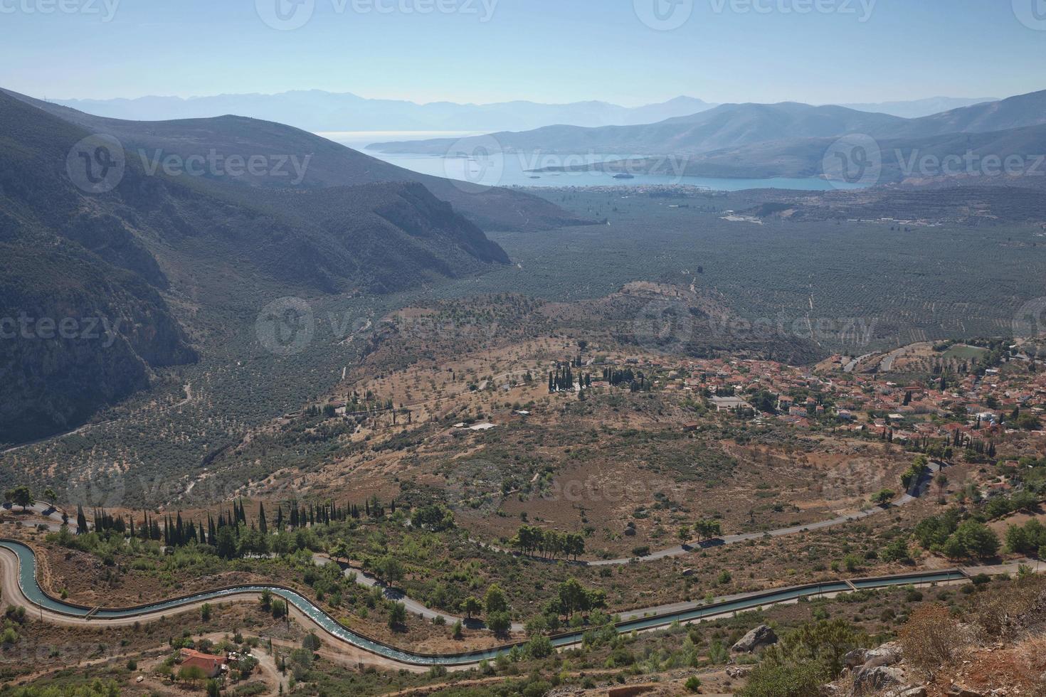archeologische vindplaats van delphi, griekenland foto