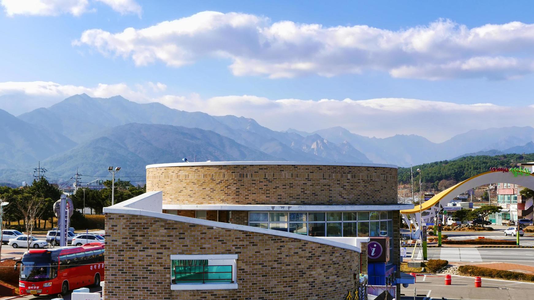 toeristisch informatiecentrum in de stad Sokcho, Zuid-Korea foto