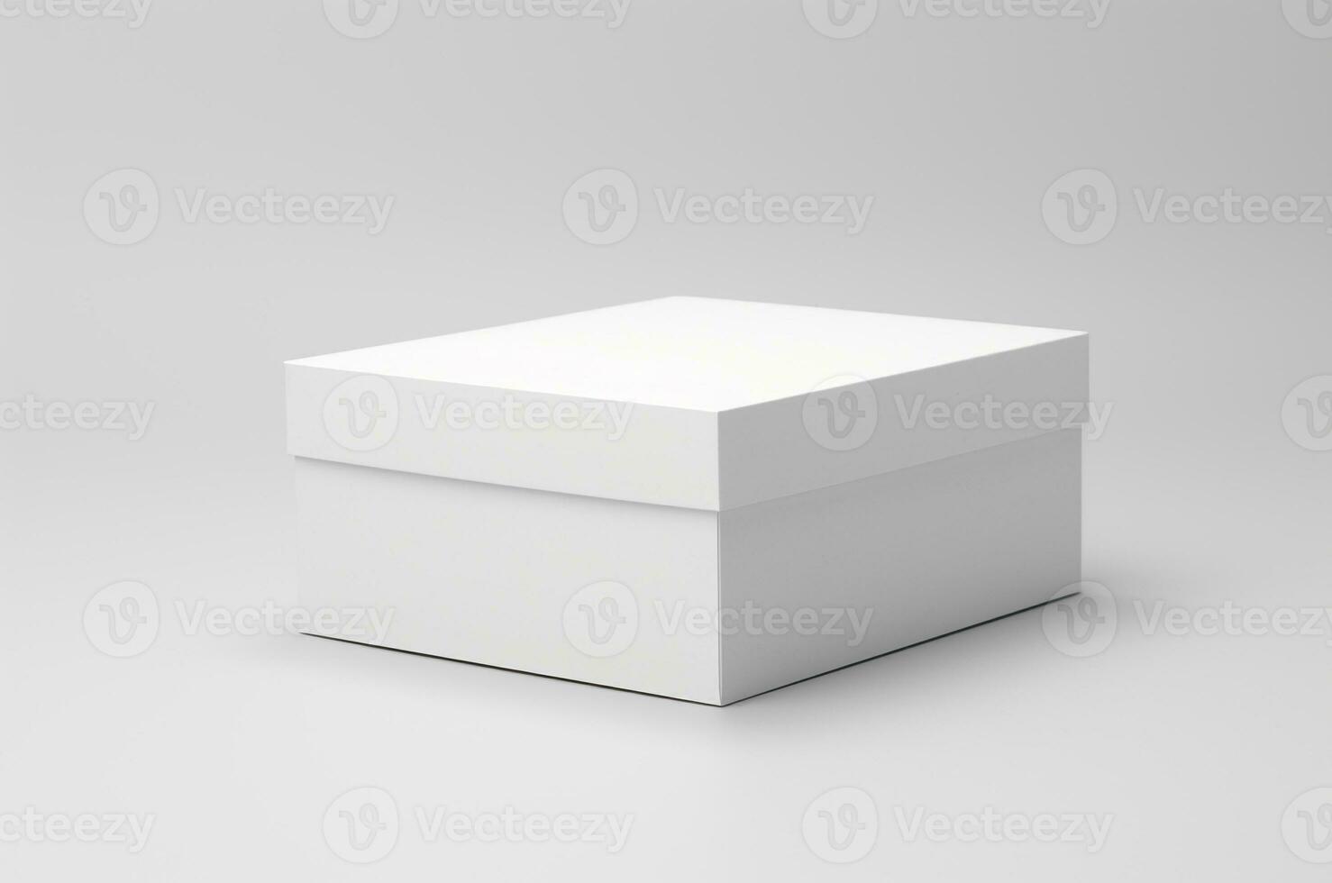 mockup wit doos met deksel Aan wit achtergrond. generatief ai foto