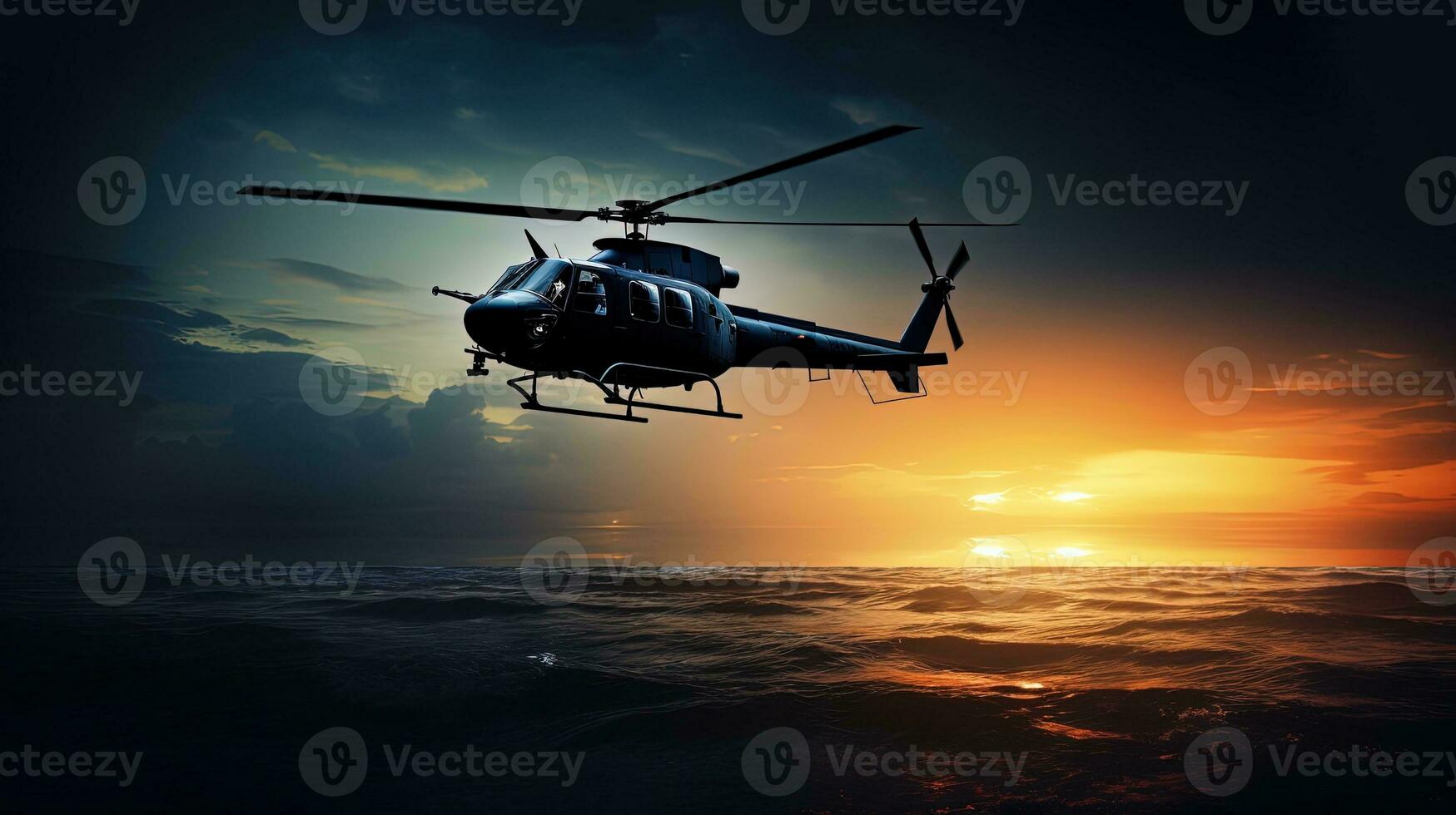 helikopter schets. silhouet concept foto