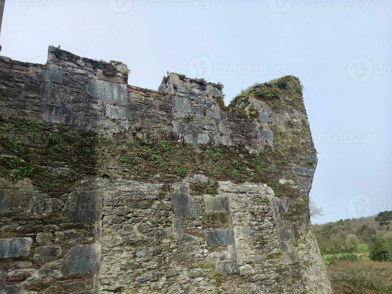 vesting muur, flauw kasteel in Ierland, oud oude keltisch vesting foto