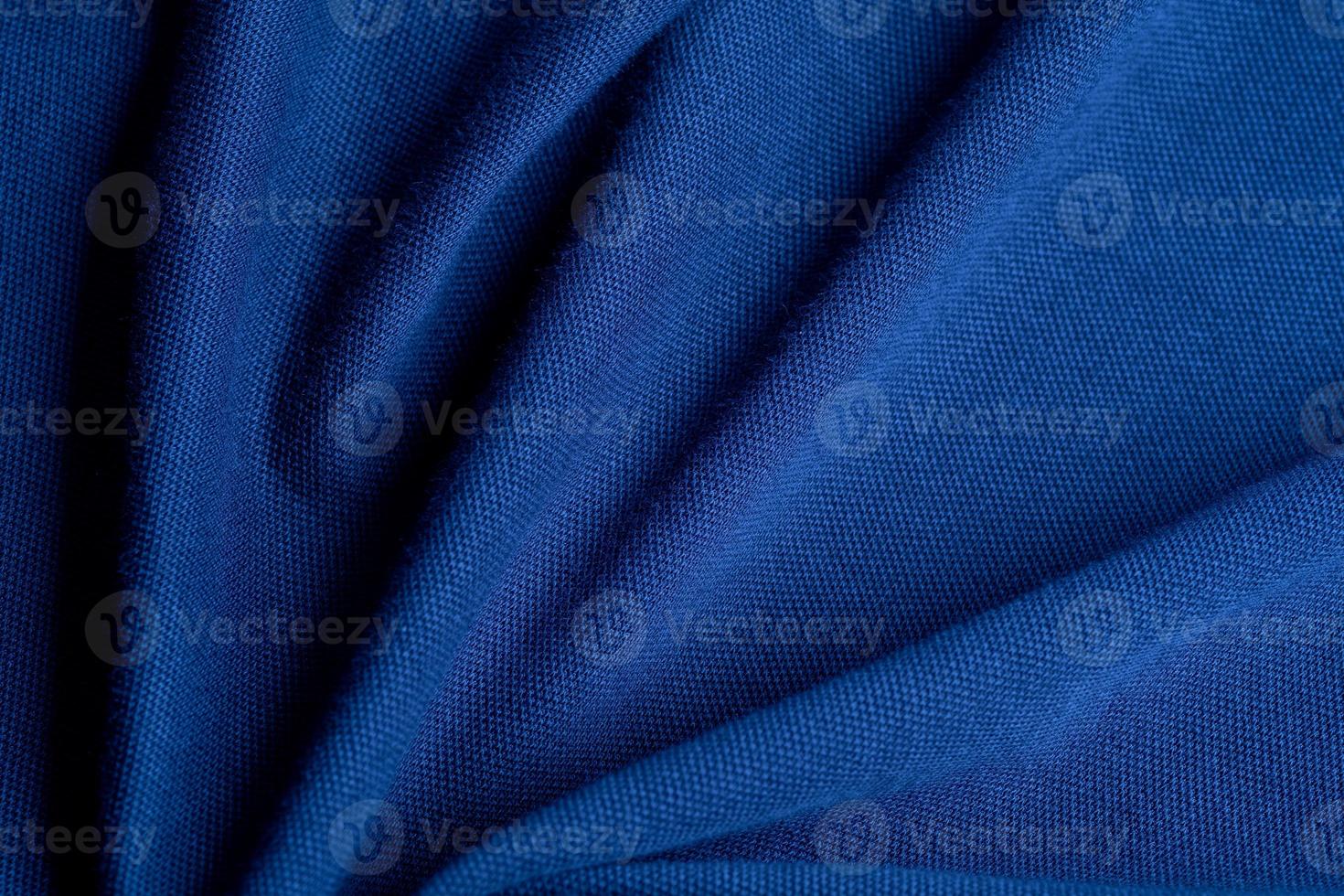 blauwe stof textuur achtergrond, abstract, close-up textuur van doek foto