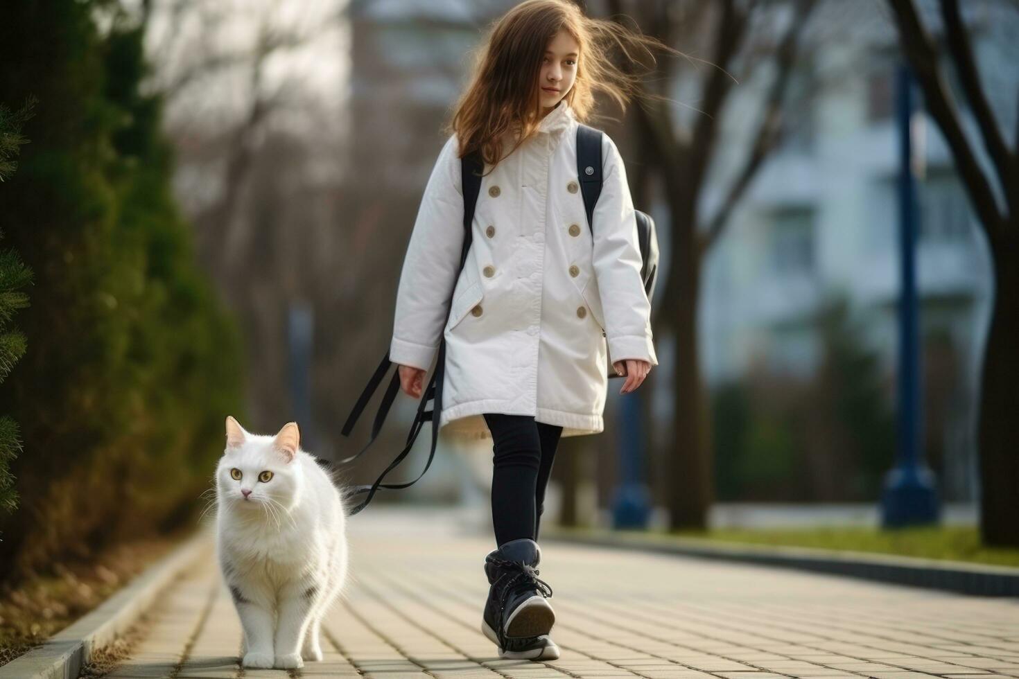 meisje Gaan naar school- foto