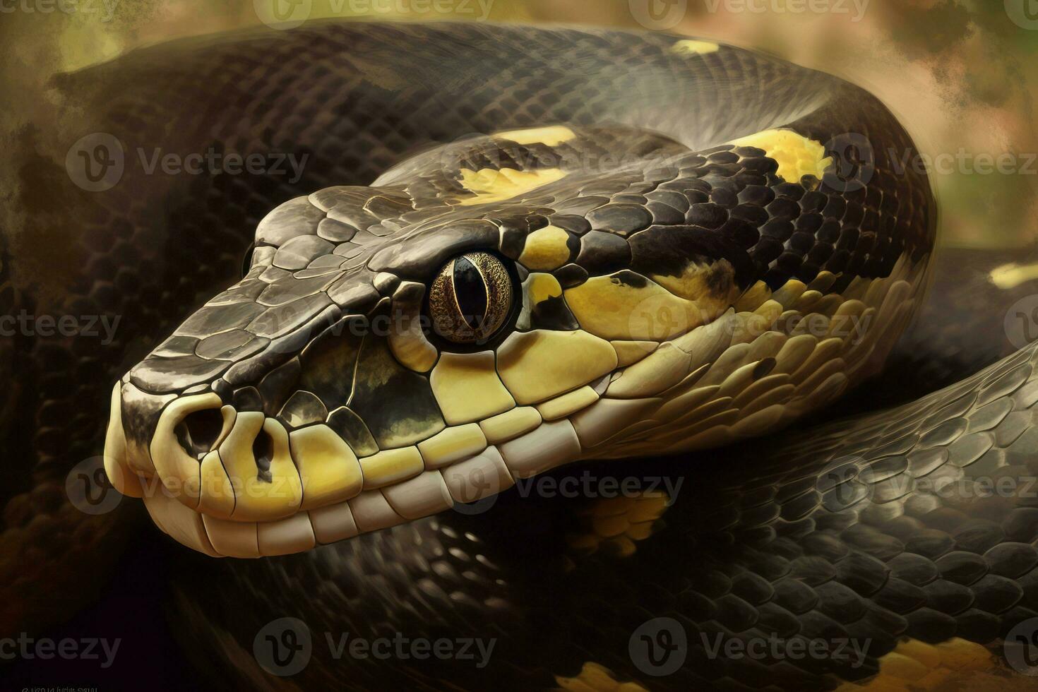 anaconda slang hoofd. genereren ai foto