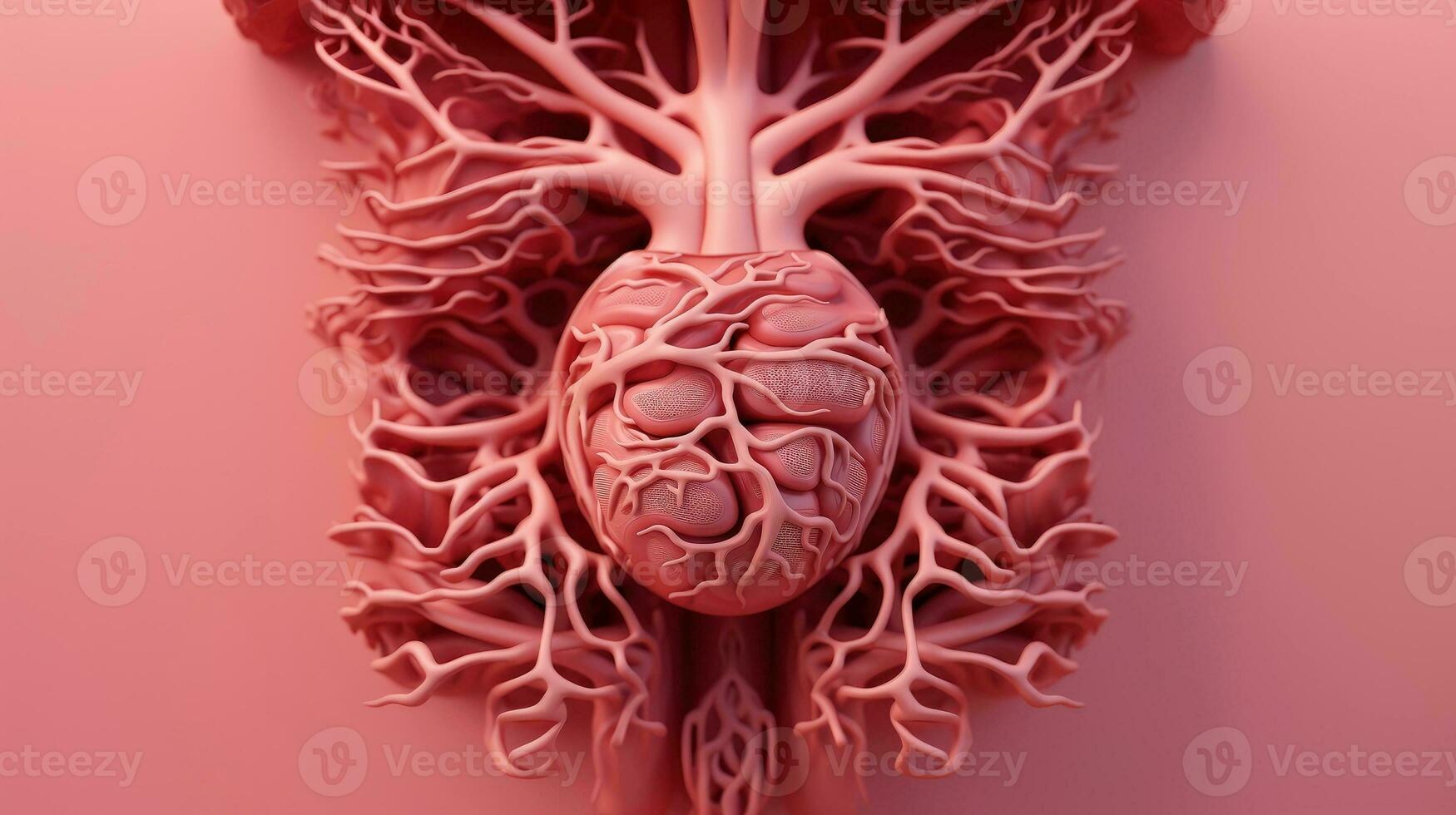 3d illustratie mockup van de menselijk orgaan systeem, anatomie, zenuwachtig, bloedsomloop, spijsvertering, uitscheidingsmechanisme, urinair, en bot systemen. medisch onderwijs concept, generatief ai illustratie foto