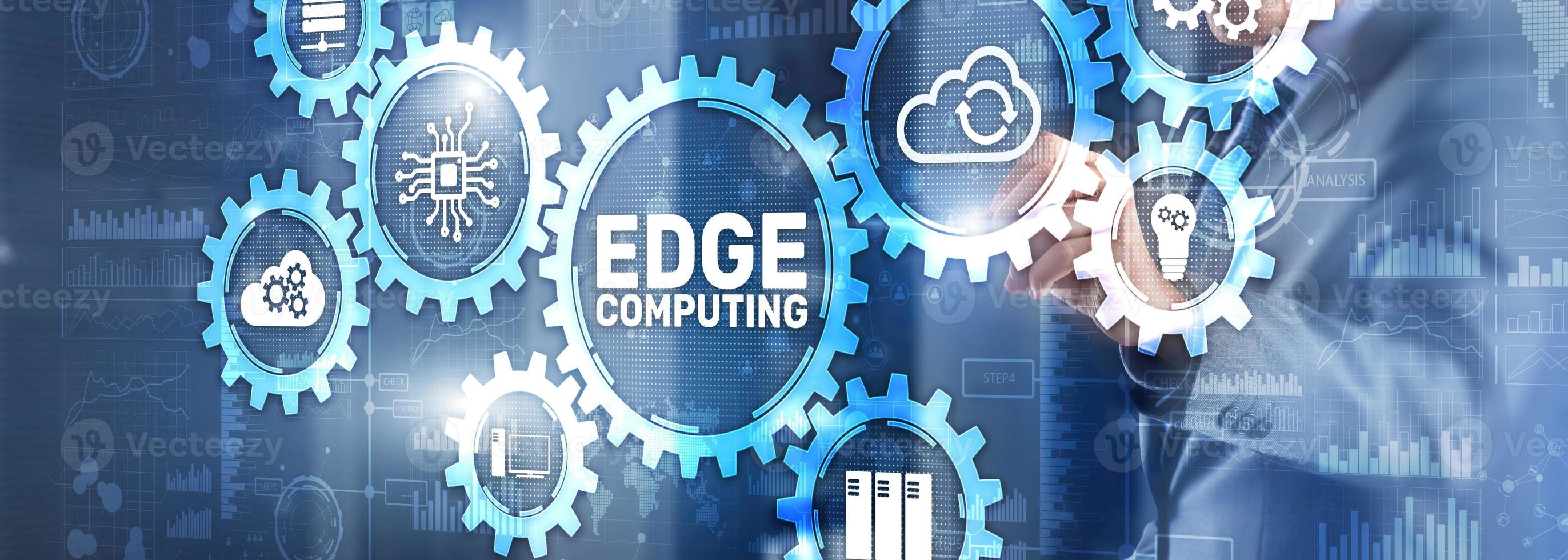 edge computing technologie internet concept. gemengde media foto