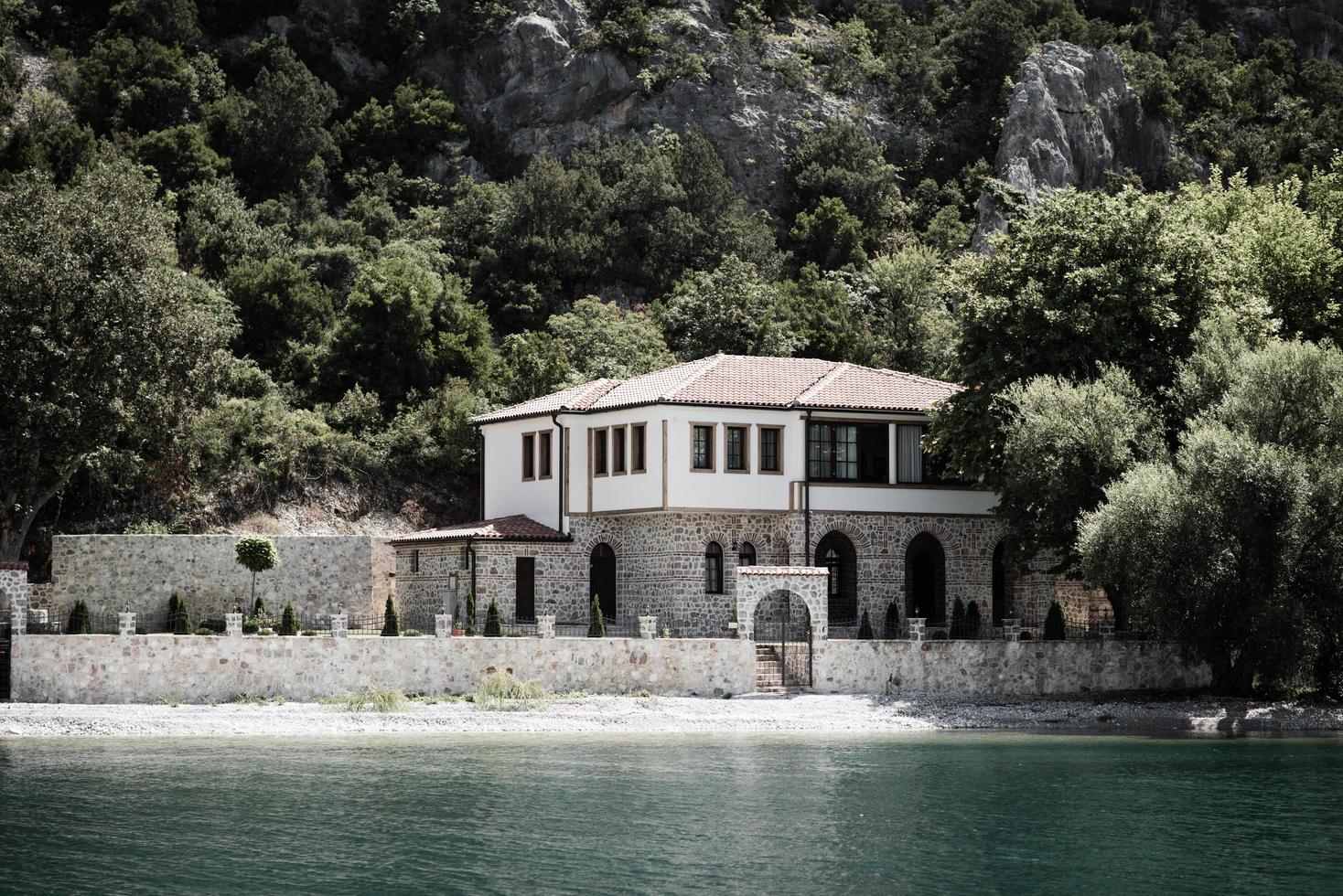 ohrid meer, europa 2018- kerk moeder van god zahumska foto