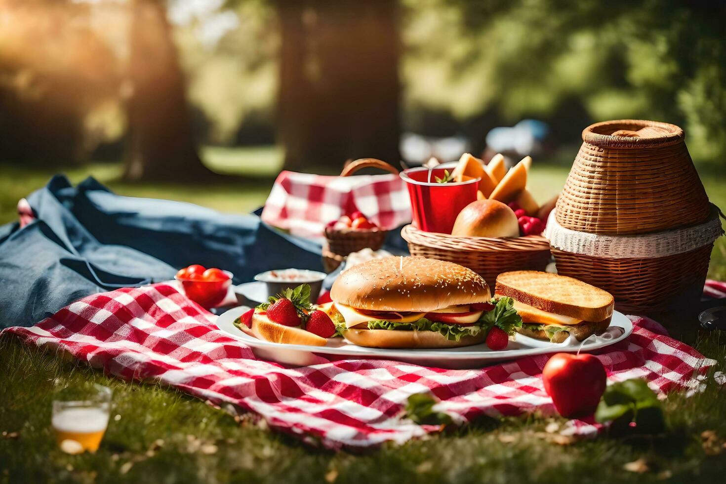 Internationale picknick dag ai generatief foto