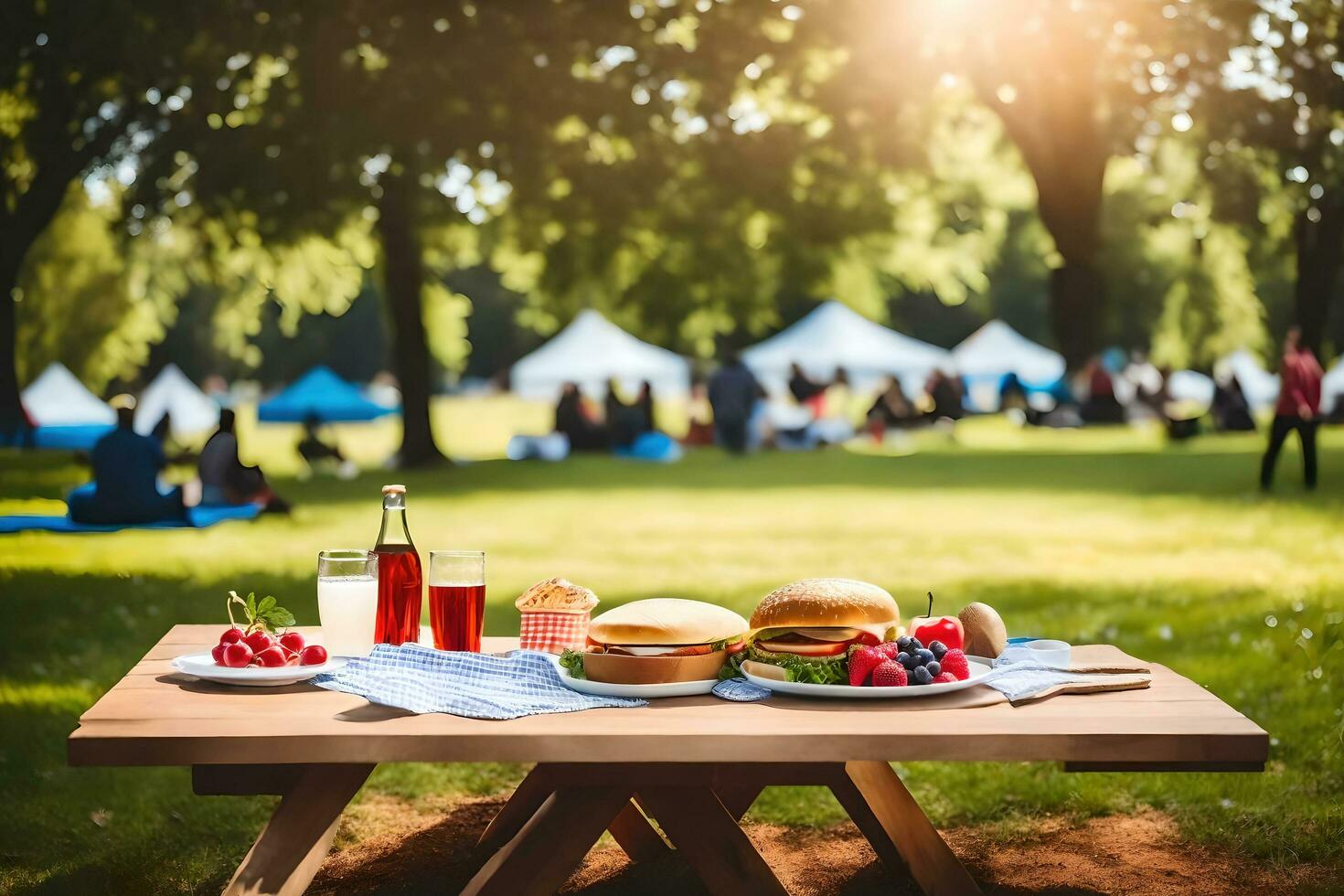 Internationale picknick dag ai generatief foto