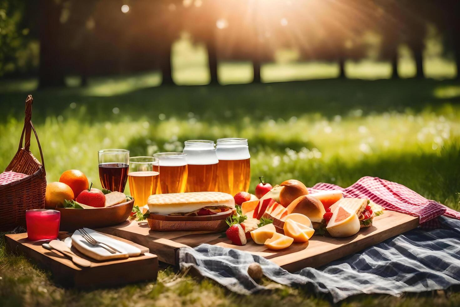 Internationale picknick dag ai generatief foto