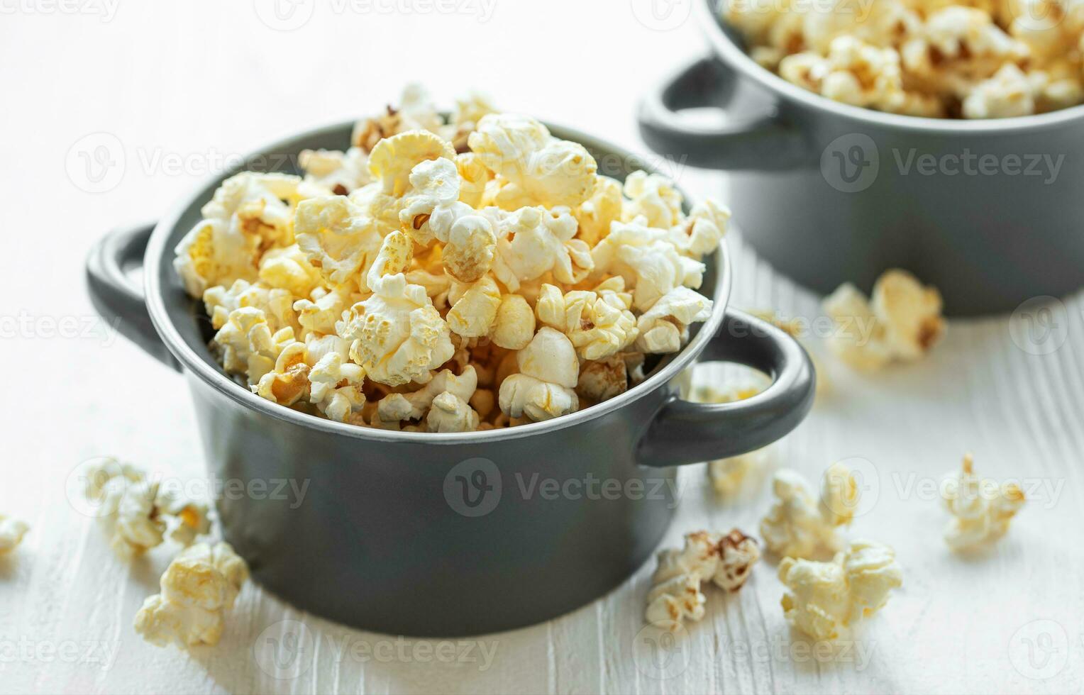 smakelijk gezouten eigengemaakt popcorn foto