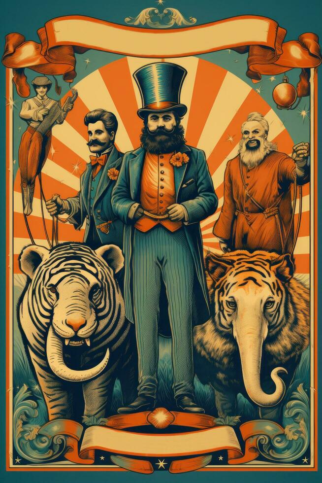 wijnoogst circus poster foto