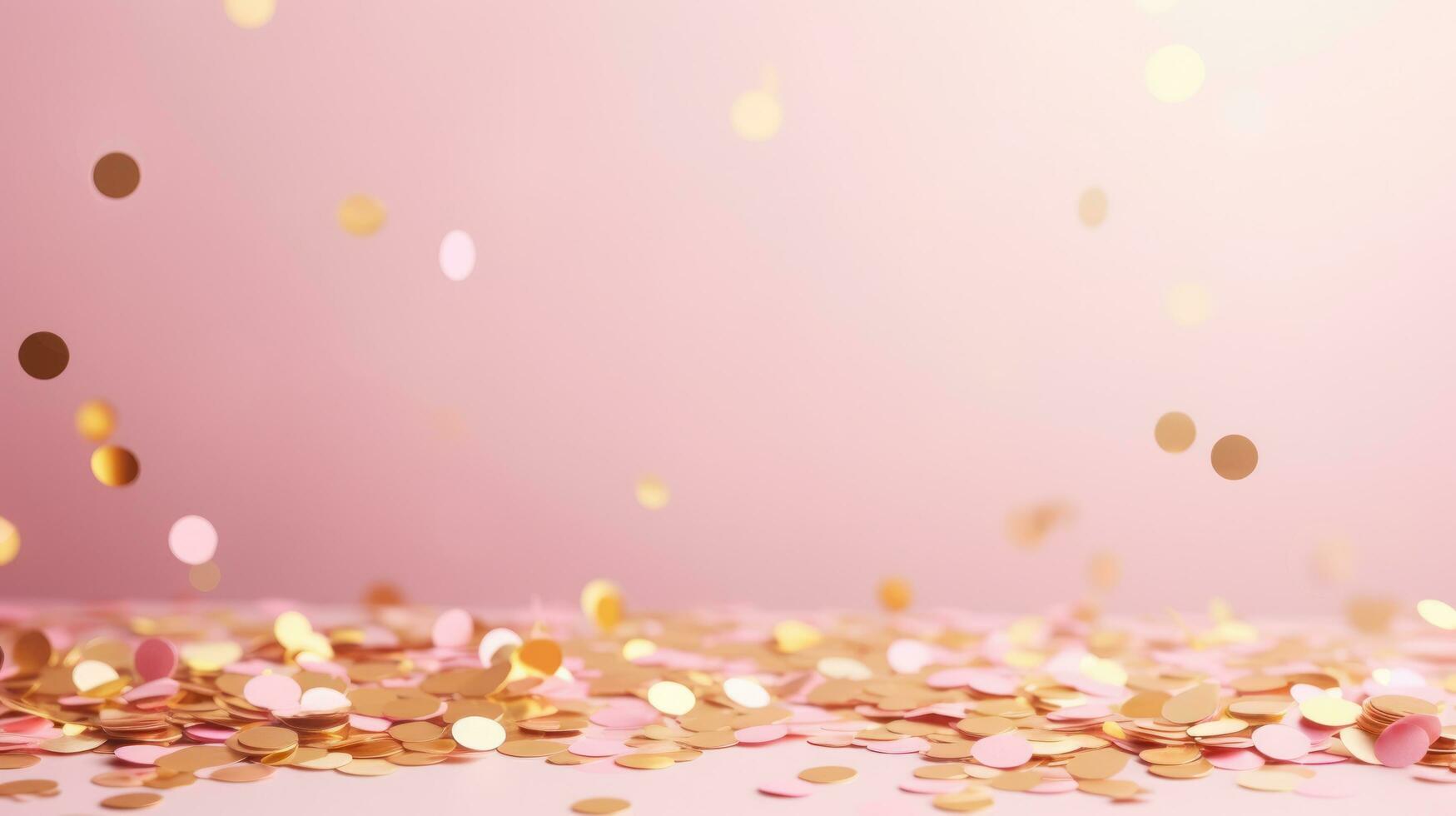 roze partij achtergrond met confetti foto