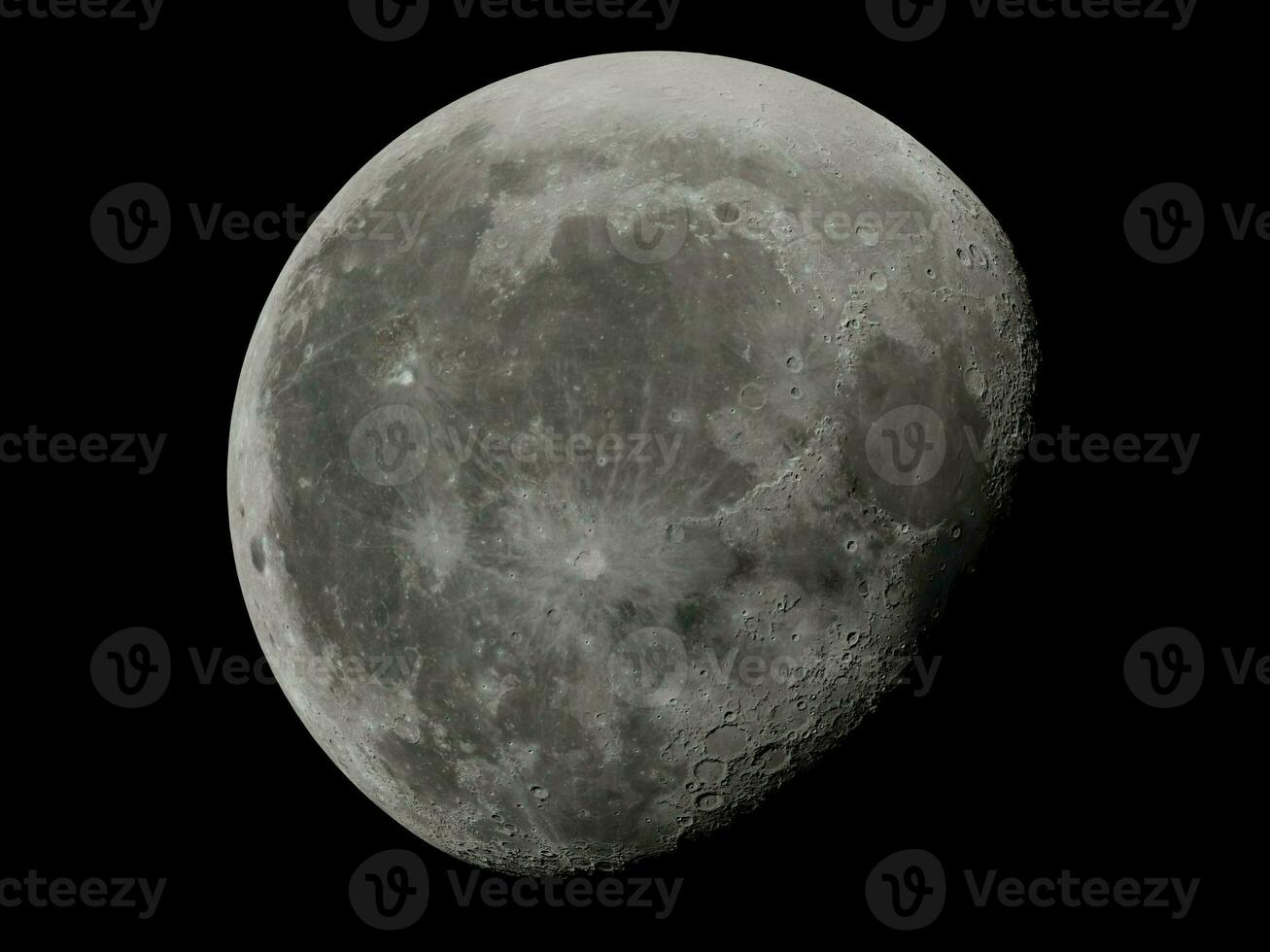 maan oppervlakte vol maan fasen super maan fasen dichtbij omhoog in de donker achtergrond. foto