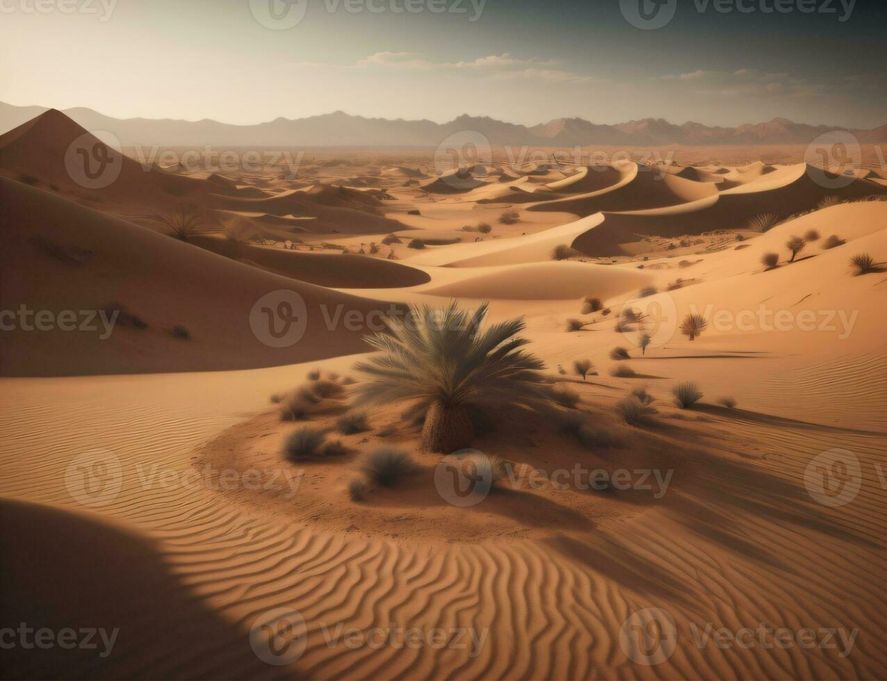 woestijn landschap, generatief ai foto