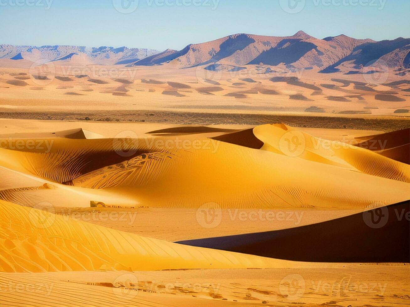 woestijn landschap, generatief ai foto