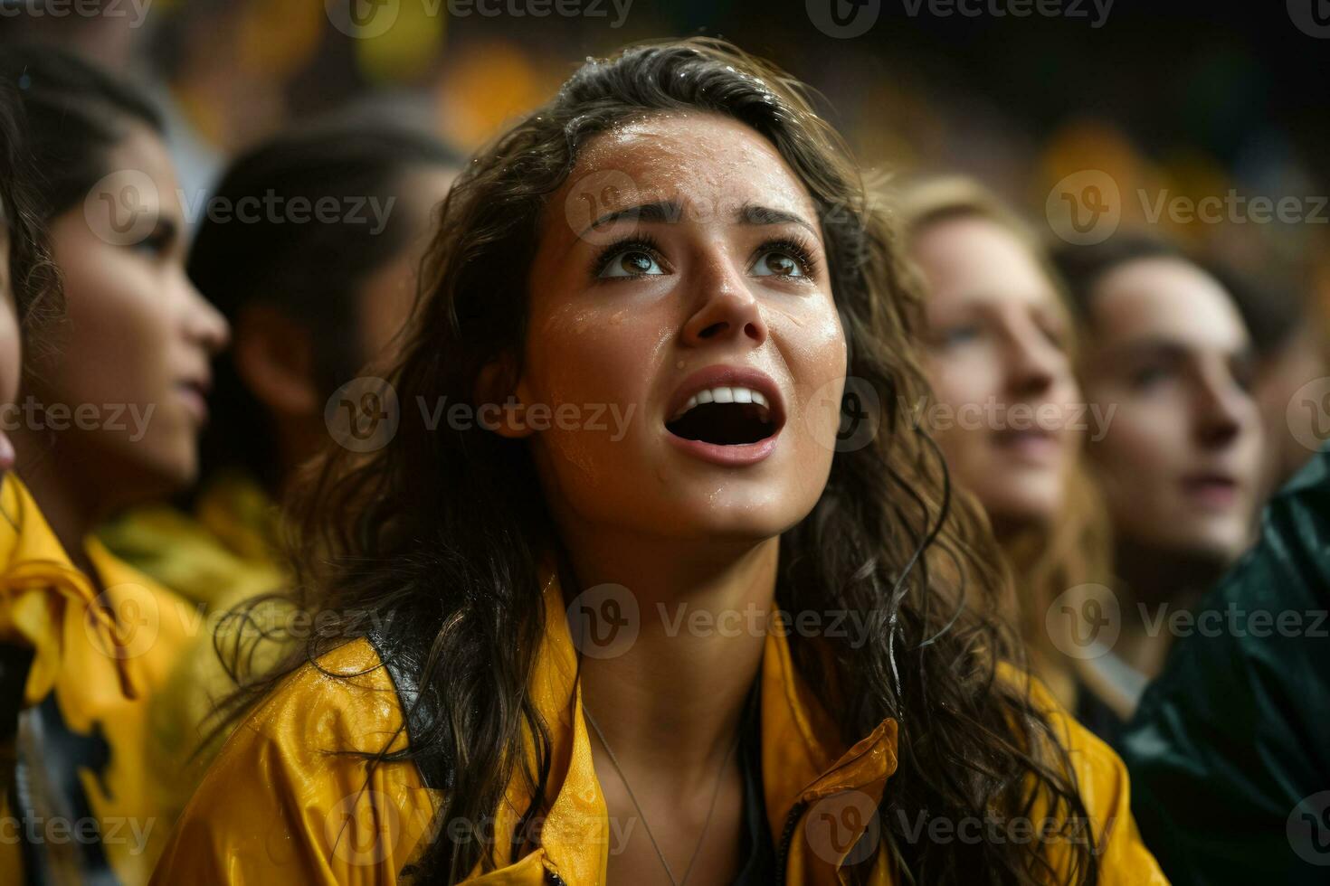 verdrietig braziliaans strand voetbal fans foto