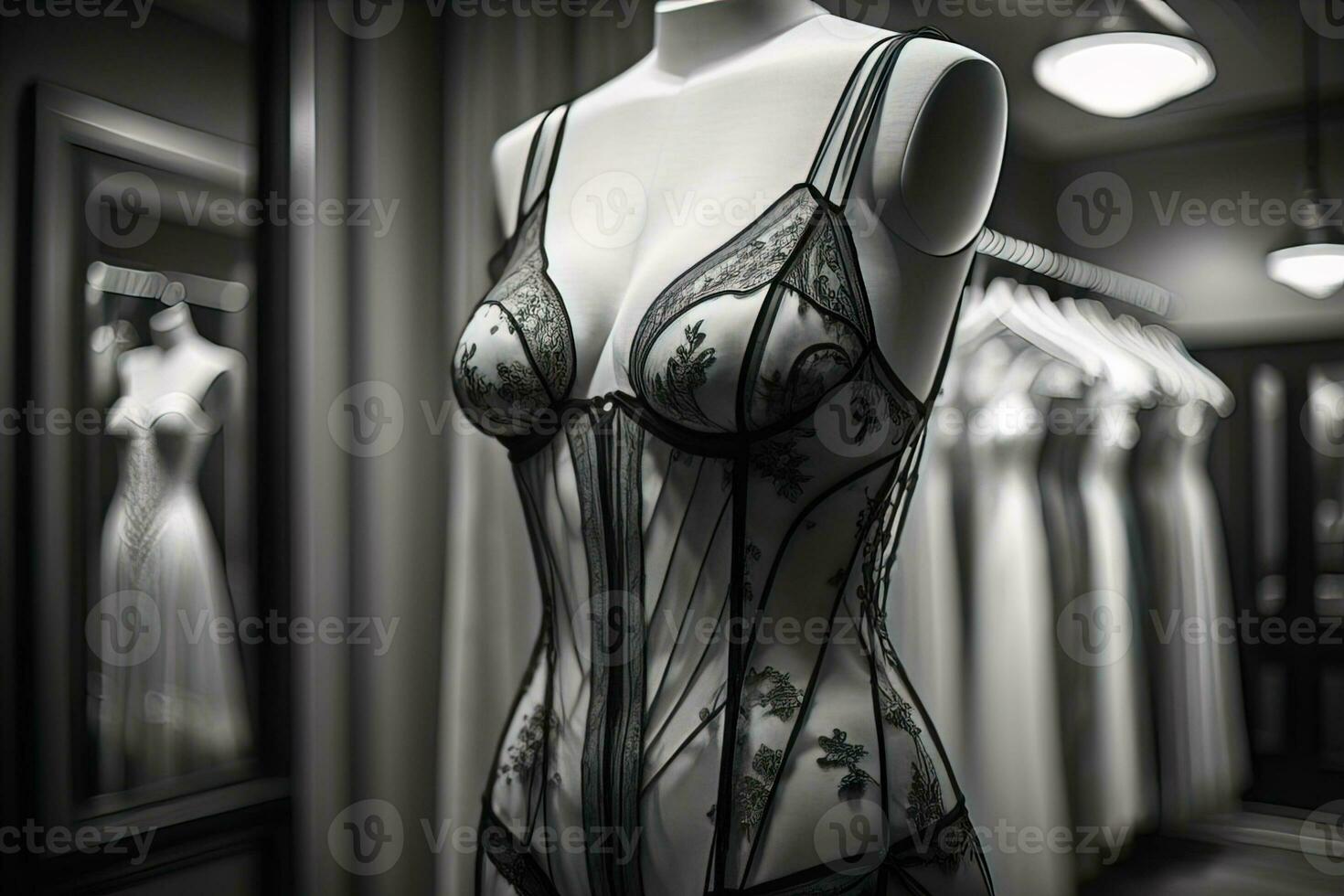 sensueel lingerie Aan een mannequin. ai generatief foto