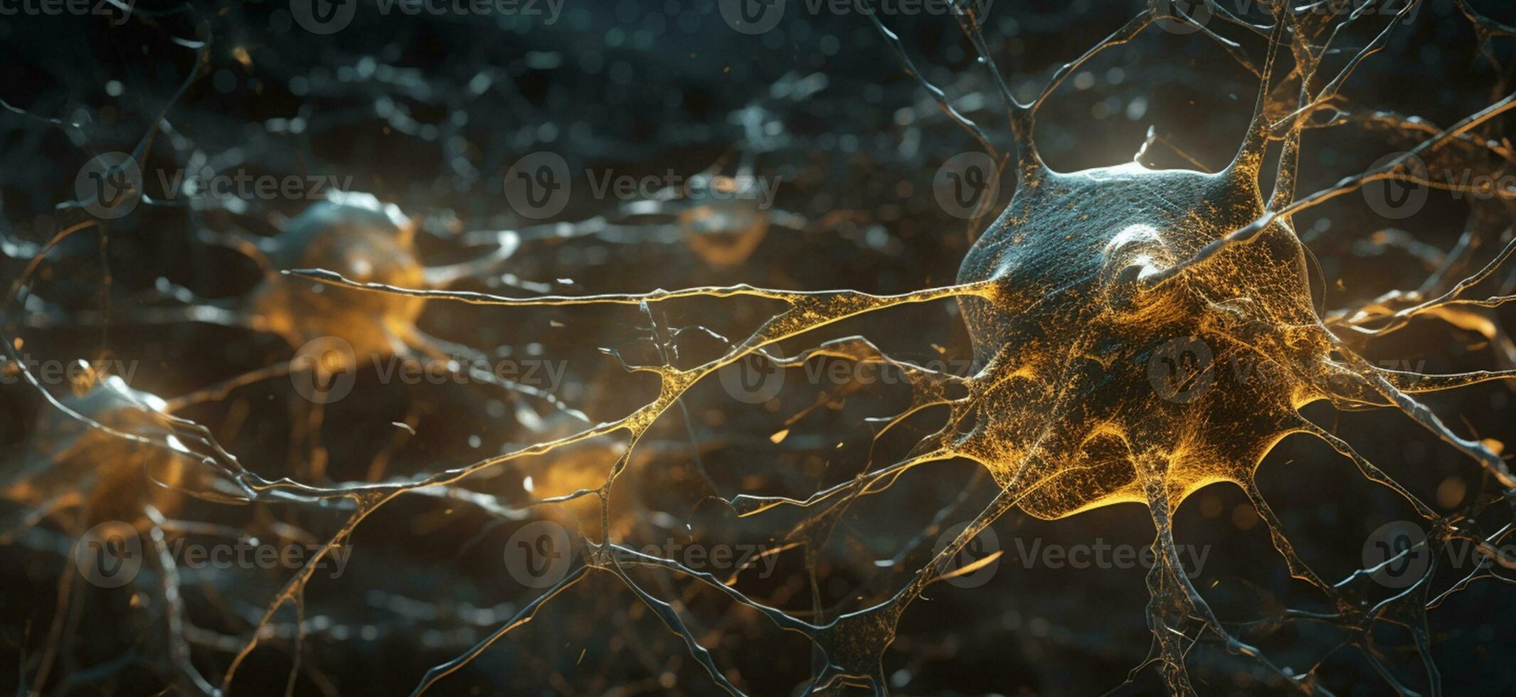 neuron en synaps Leuk vinden structuren beeltenis hersenen chemie banier achtergrond ai gegenereerd foto