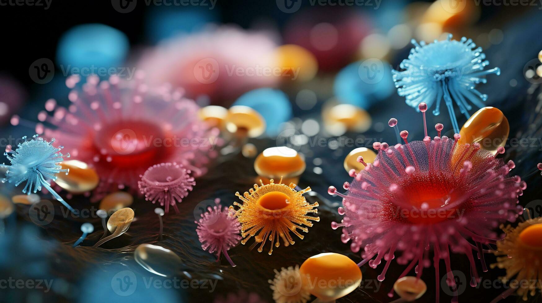 achtergrond uiterlijk van bacterie foto