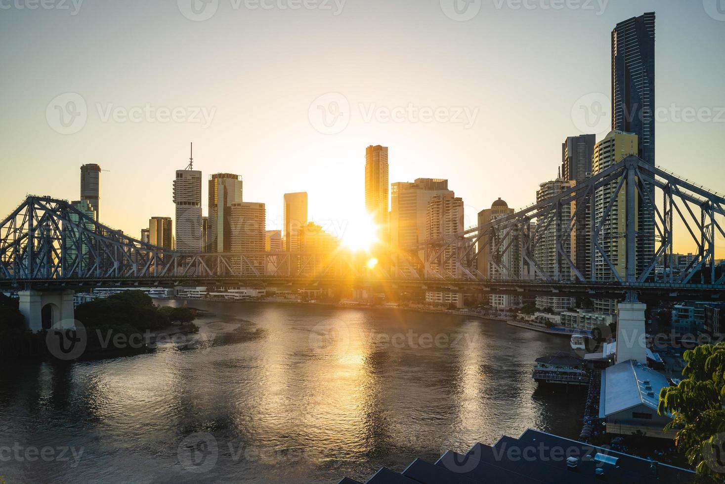 skyline van brisbane in queensland, australië foto