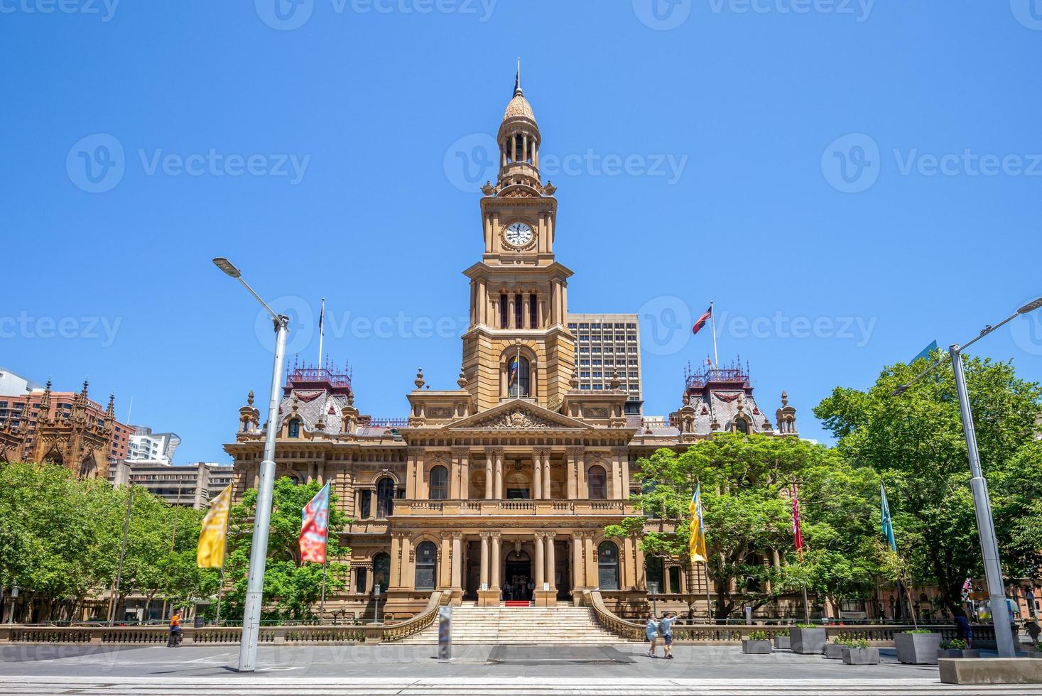 sydney stadhuis in sydney central business district, australië foto