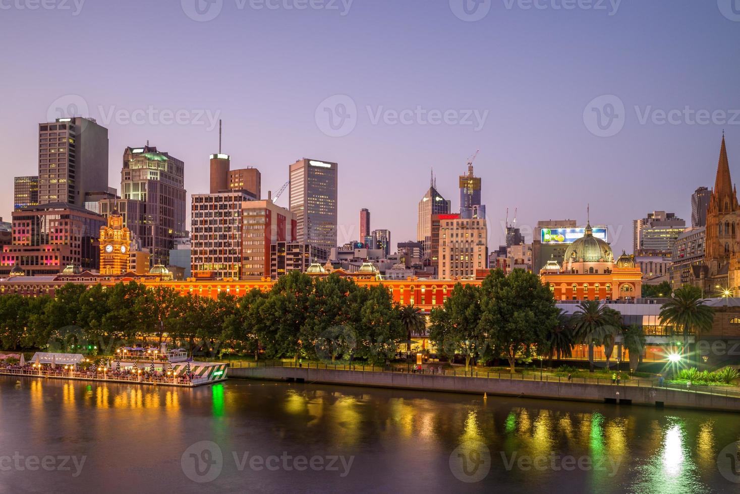 skyline van melbourne, victoria, australië foto