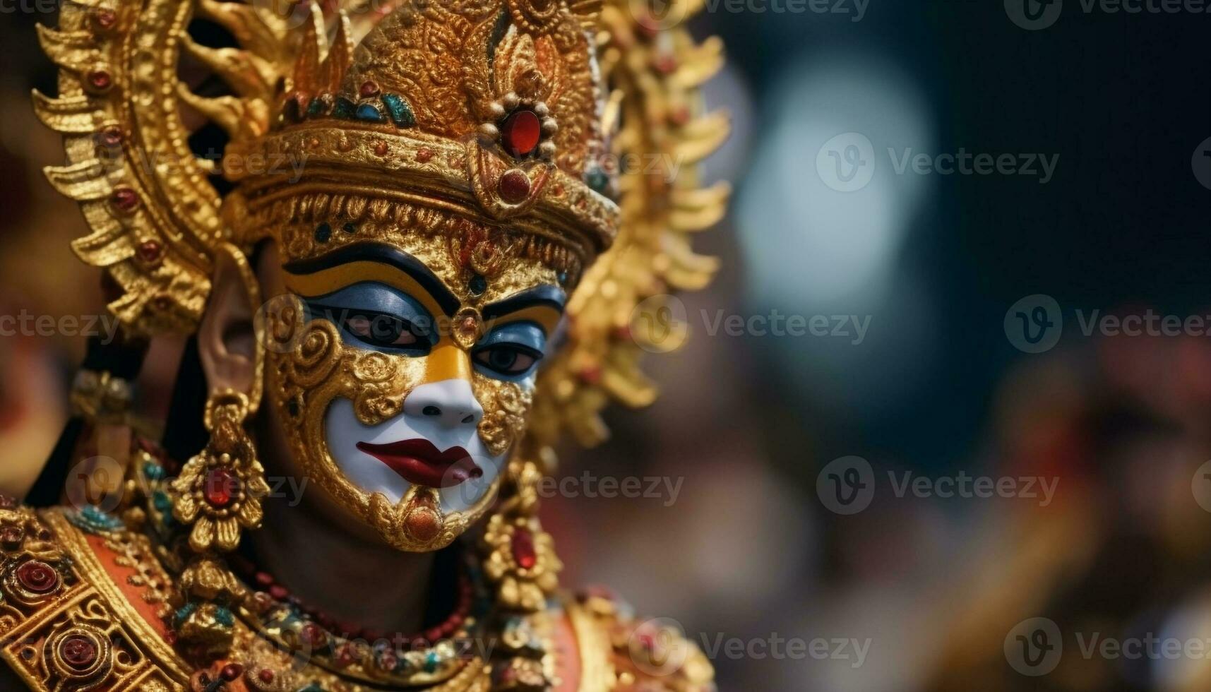 traditioneel festival viert geestelijkheid en traditie met overladen goud decoraties gegenereerd door ai foto