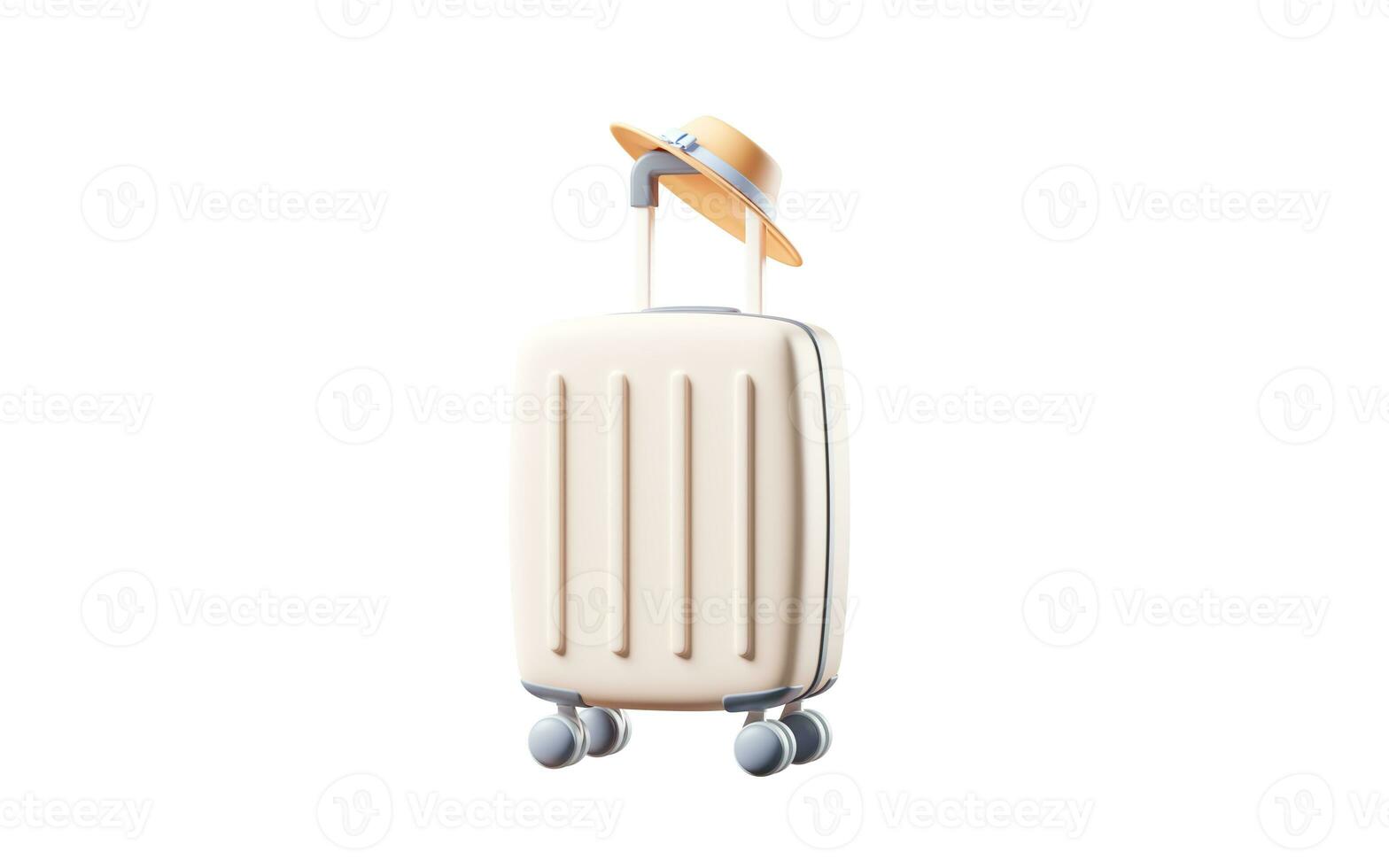 tekenfilm stijl bagage met reizen thema, 3d weergave. foto